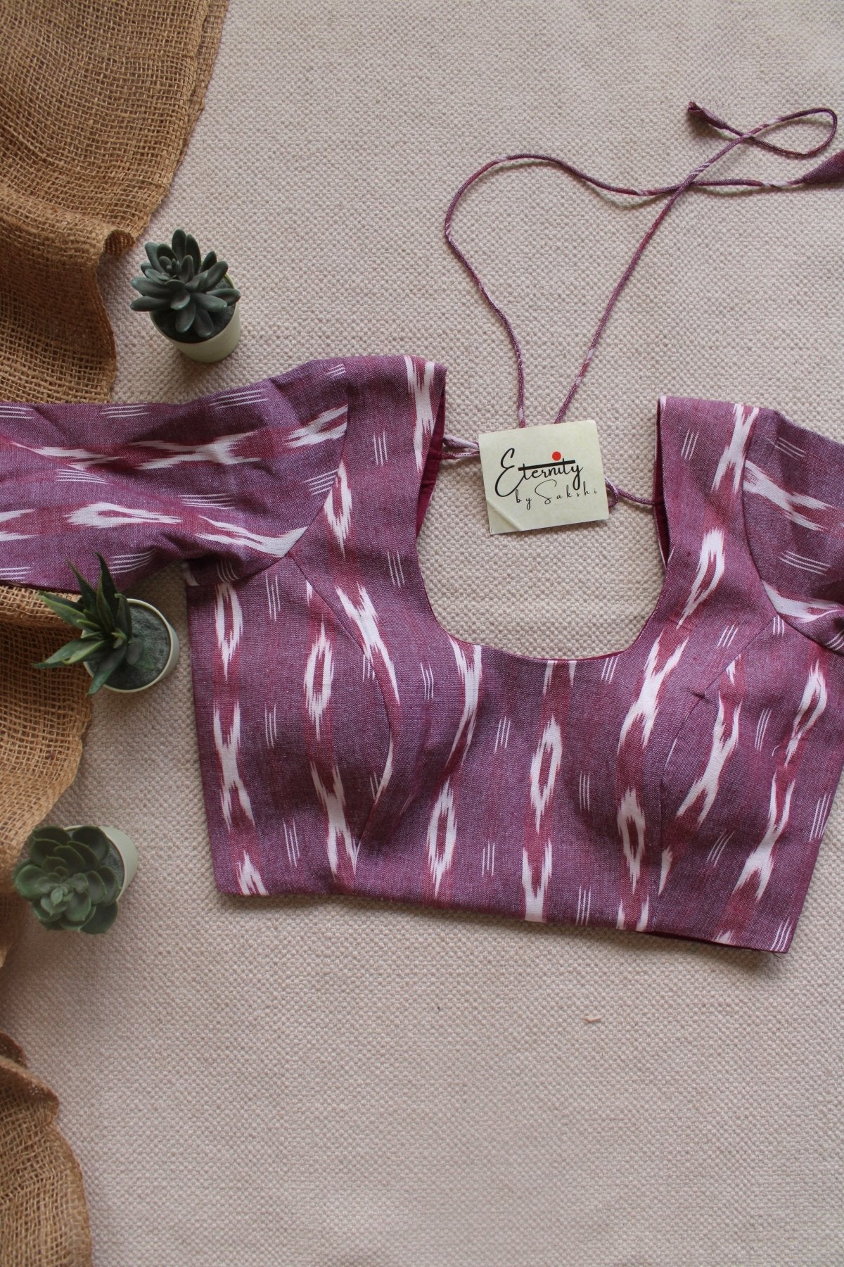 Onion Pink Ikat Blouse - Eternity by Sakshi