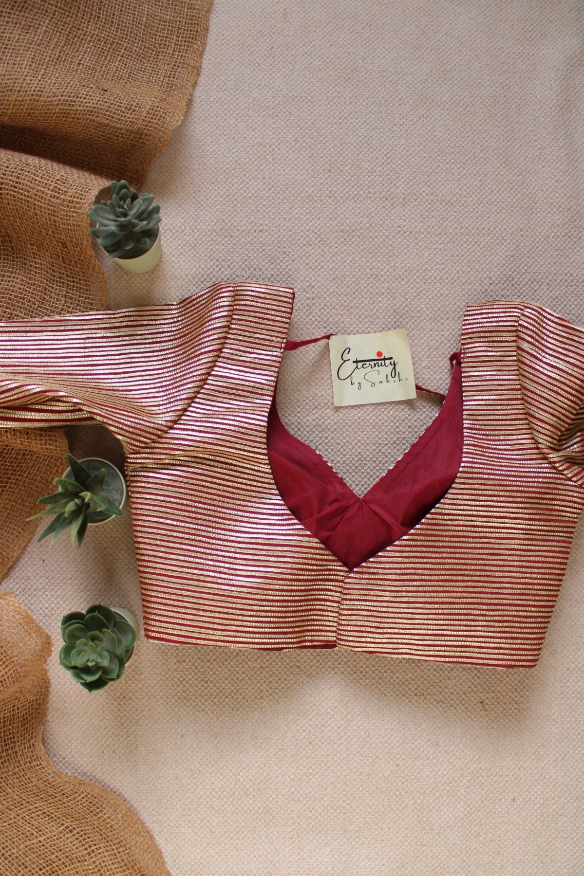 Red Chakori Blouse - Eternity by Sakshi
