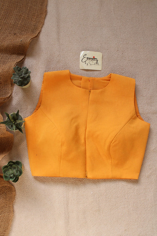 Mustard Double Zip Mood Blouse - Eternity by Sakshi