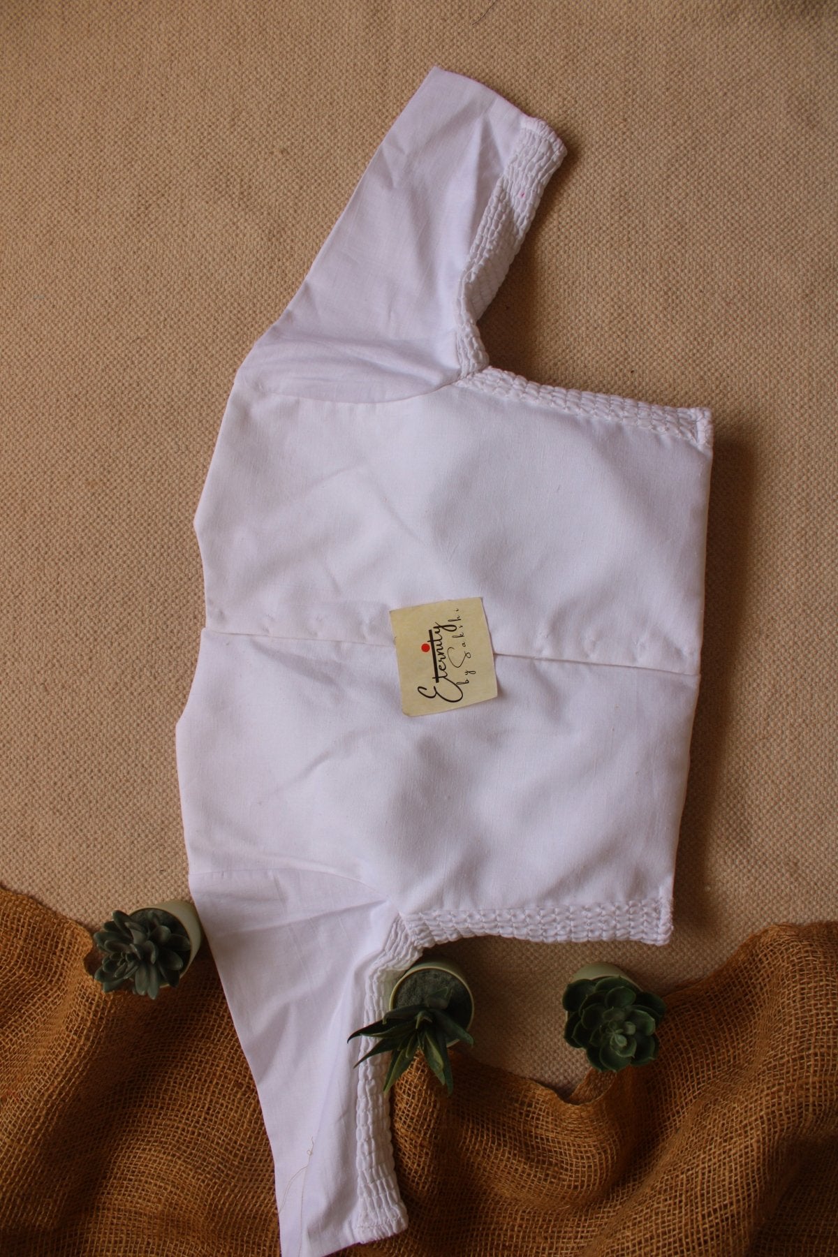White Double Zip Mood With Sleeves Stretchable Blouse - Eternity by Sakshi