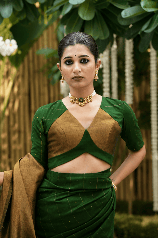 Green Prasang Blouse - Eternity by Sakshi