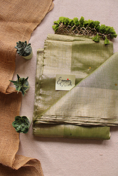 Pista Green Metallic Tissue