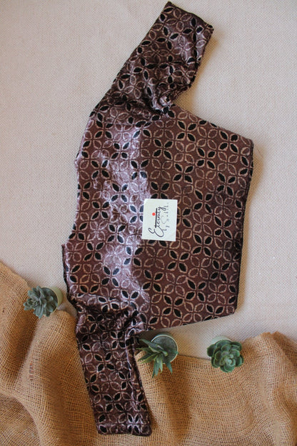 Mud Ajrakh Velvet Blouse - Eternity by Sakshi