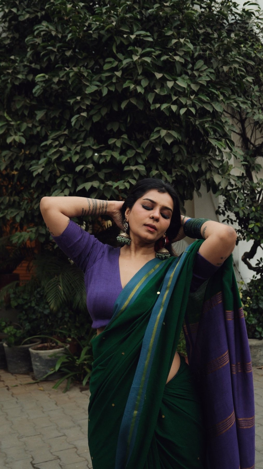 Green Varnika Saree - Eternity by Sakshi