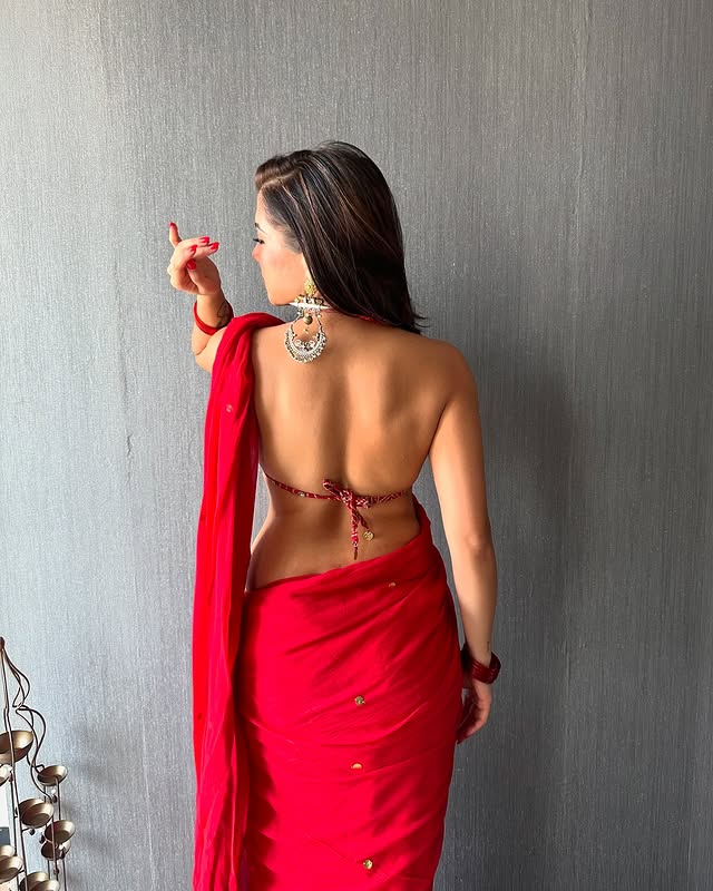 Red Bling Saree