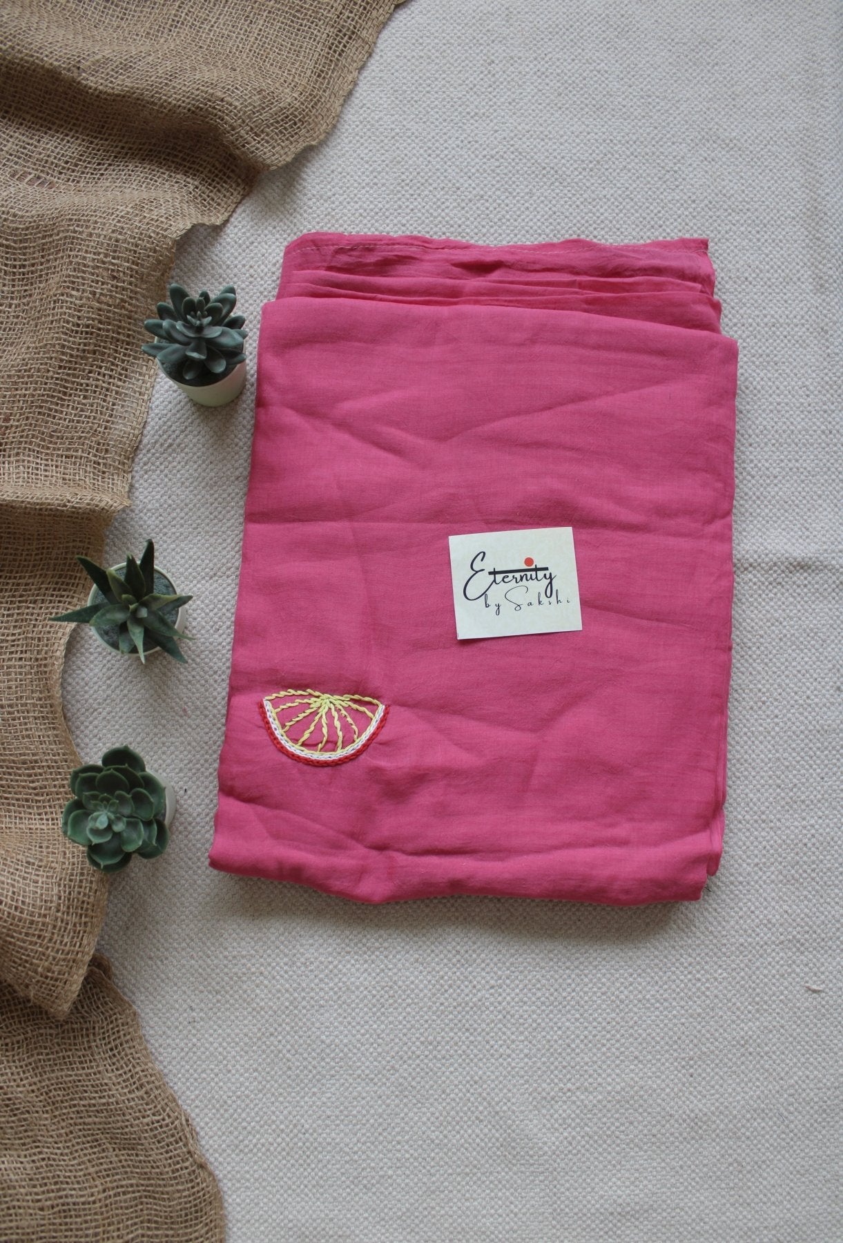 Pink Summer Watermelon Saree - Eternity by Sakshi
