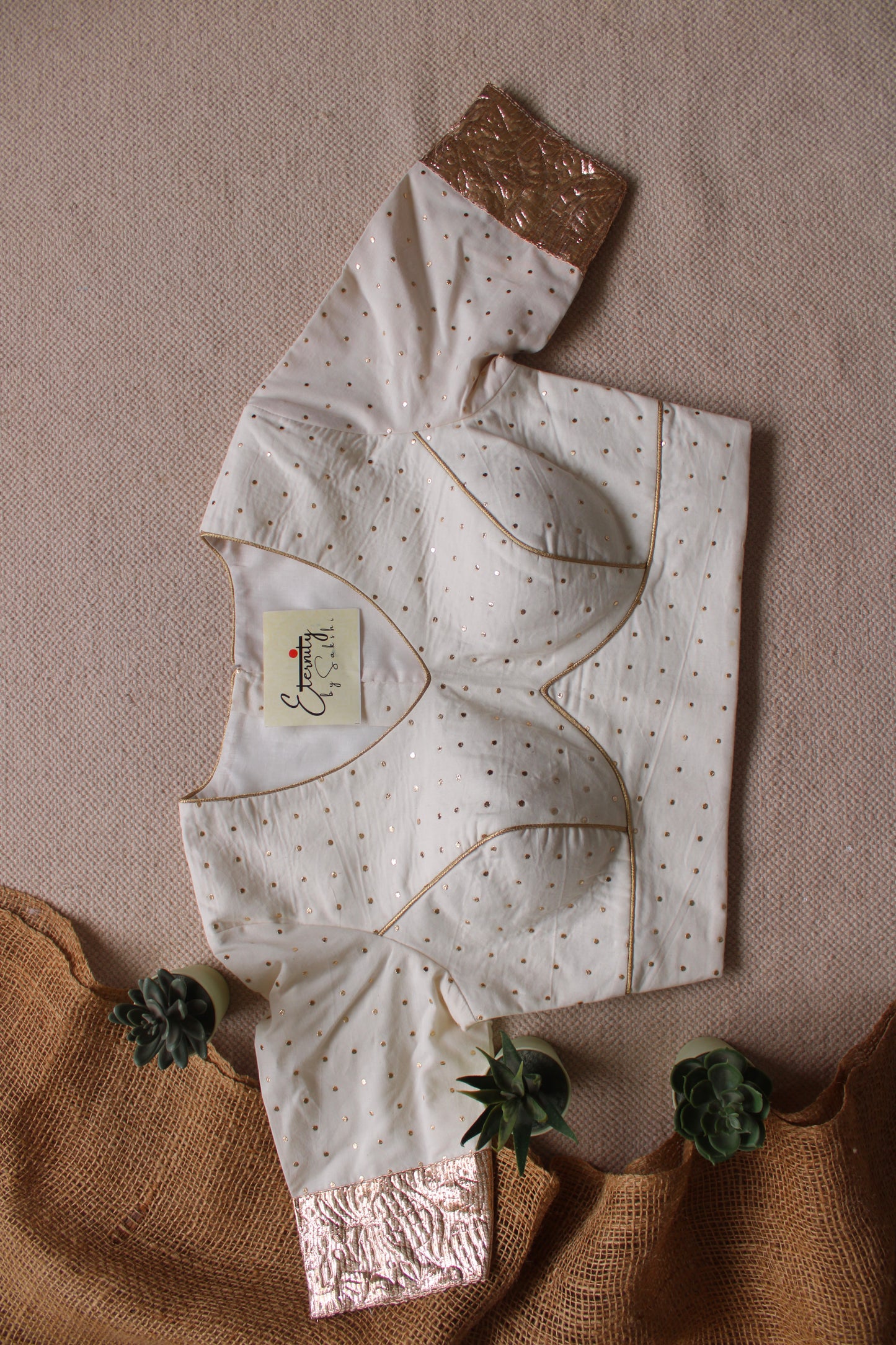 White Navratri Amba Blouse