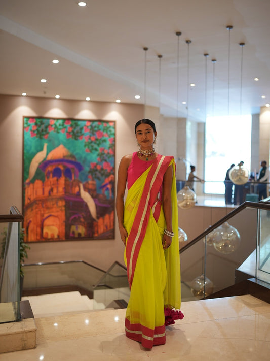 Neon Rang Saree - Eternity by Sakshi