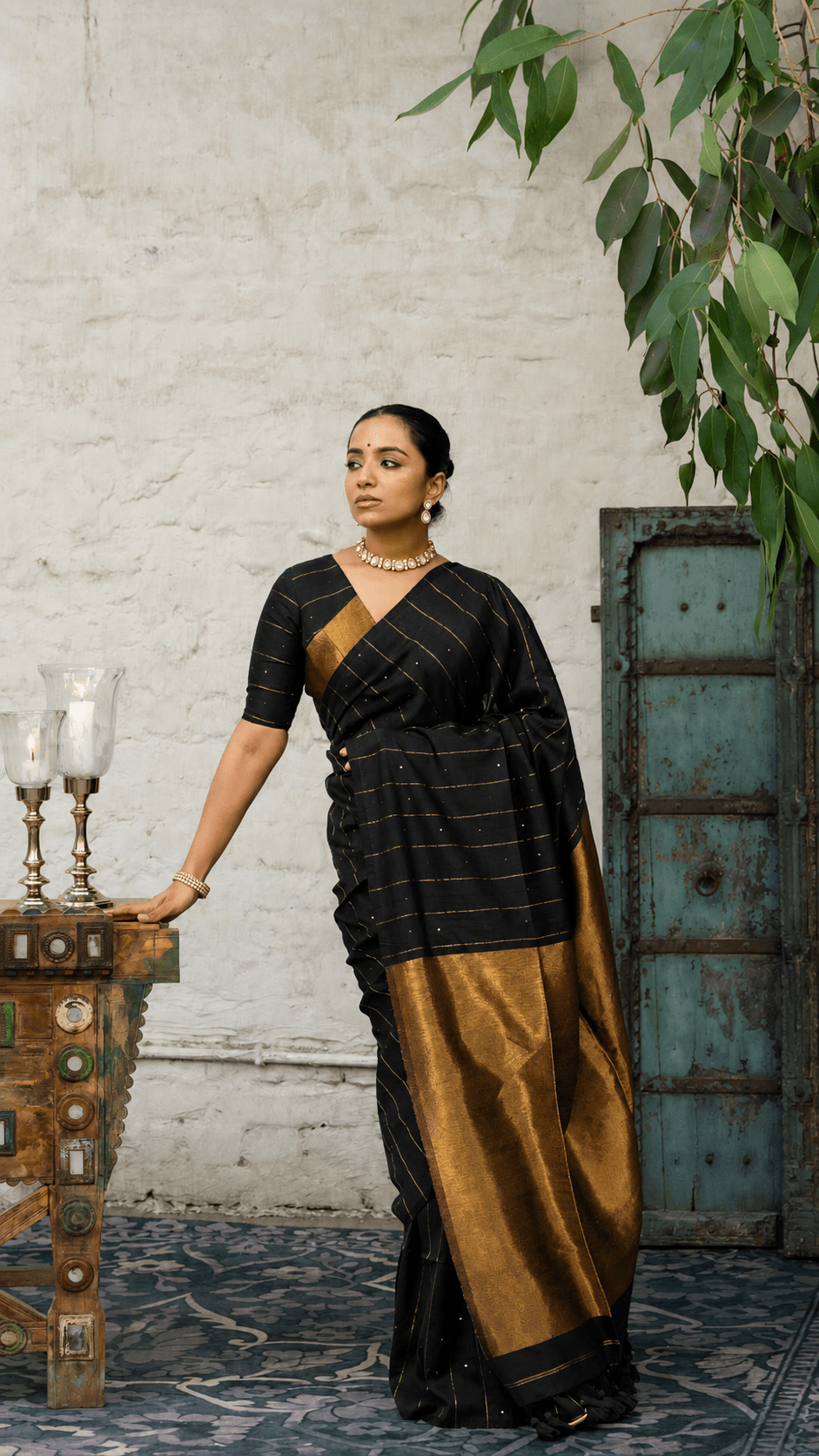 Black Galaxy Saree - Eternity by Sakshi