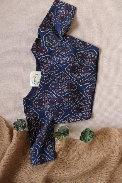 Ajrakh – Indigo Story Blouse - Eternity by Sakshi