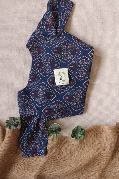 Ajrakh – Indigo Story Blouse - Eternity by Sakshi