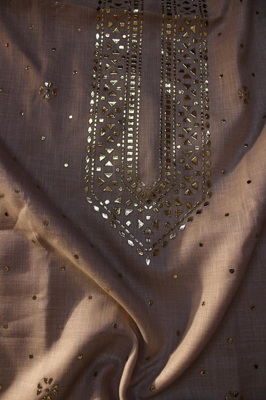 Light Pink Linen Unstitched Mens Kurta Fabric 02 - Eternity by Sakshi