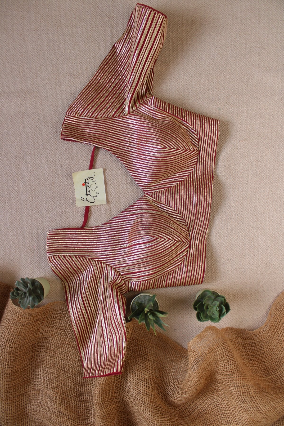 Red Chakori Blouse - Eternity by Sakshi