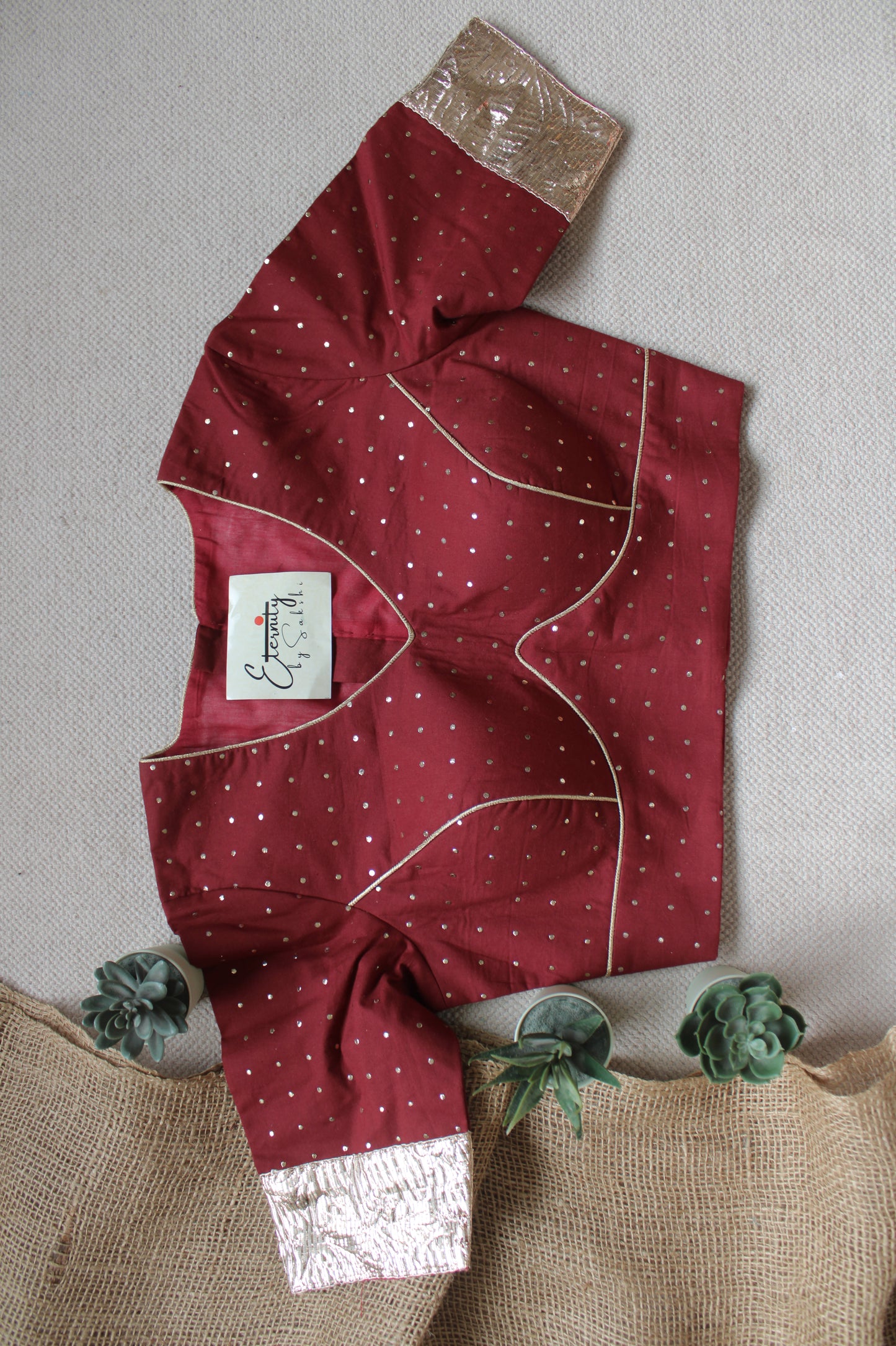 Maroon Navratri Amba Blouse