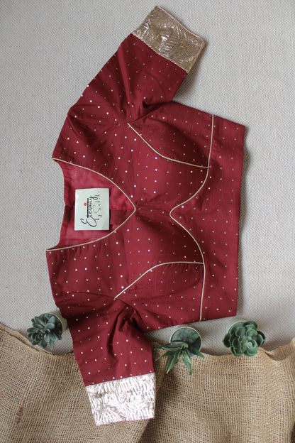 Maroon Navratri Amba Blouse