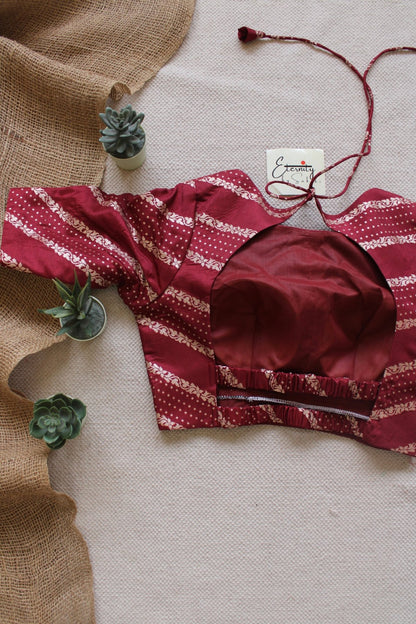 Maroon Elastic Blouse - Eternity by Sakshi