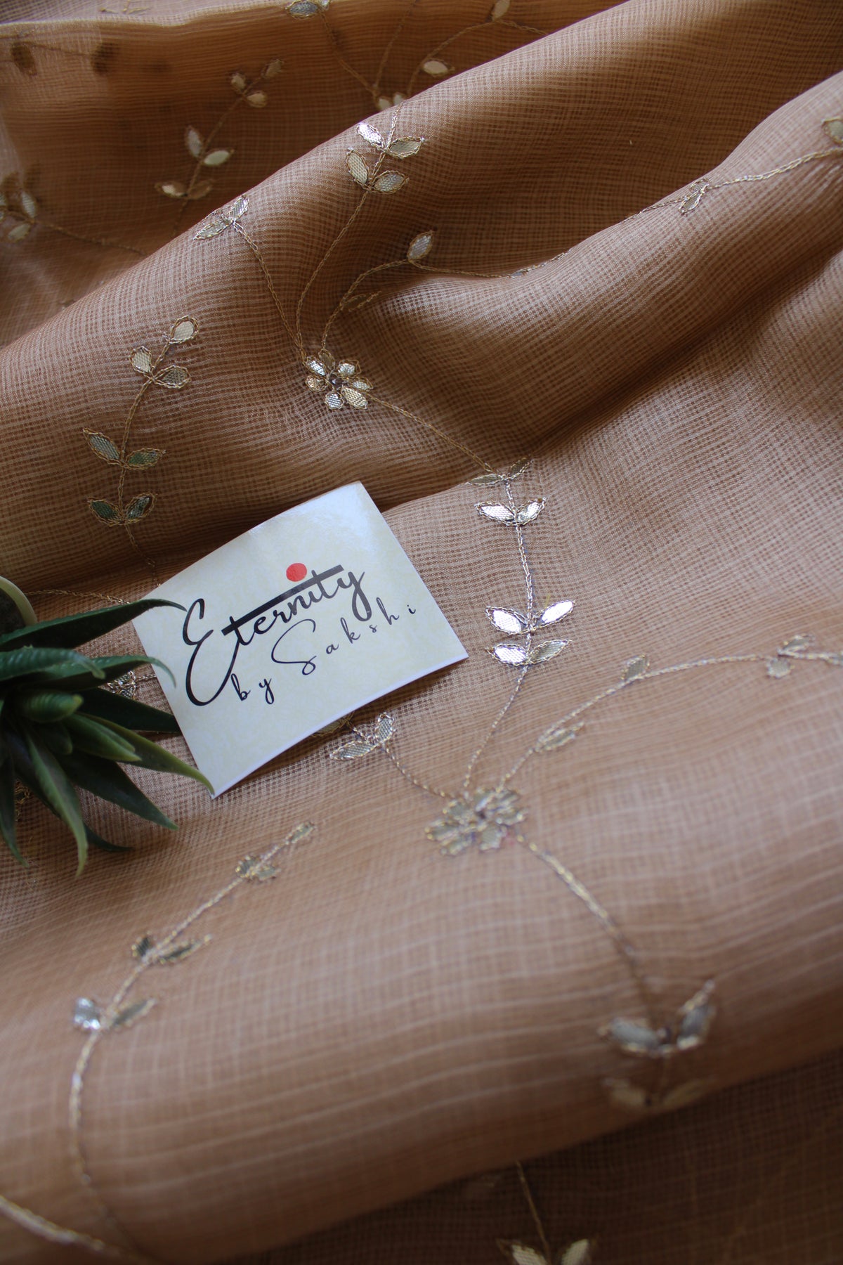 Beige Kota Doriya Gottapatti Saree