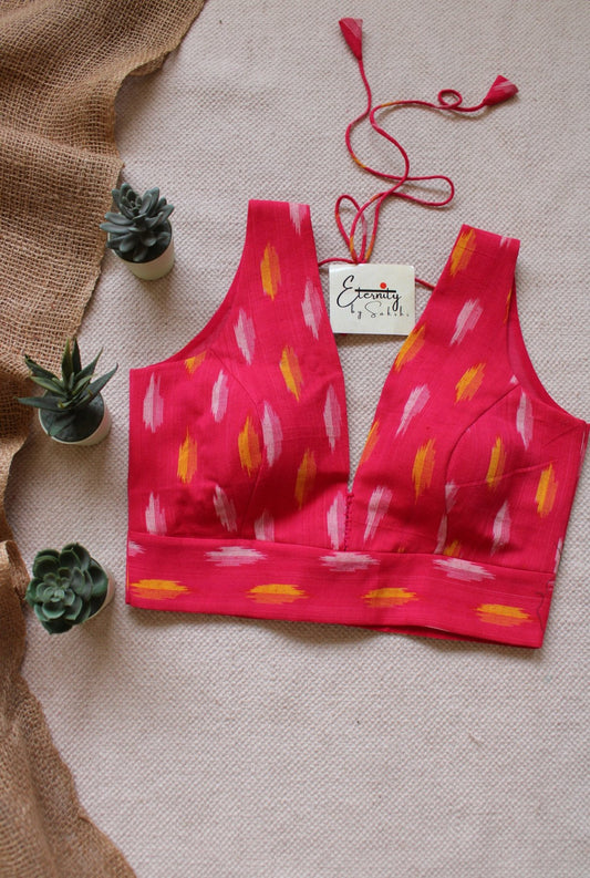Red Rose Ikat Blouse - Eternity by Sakshi
