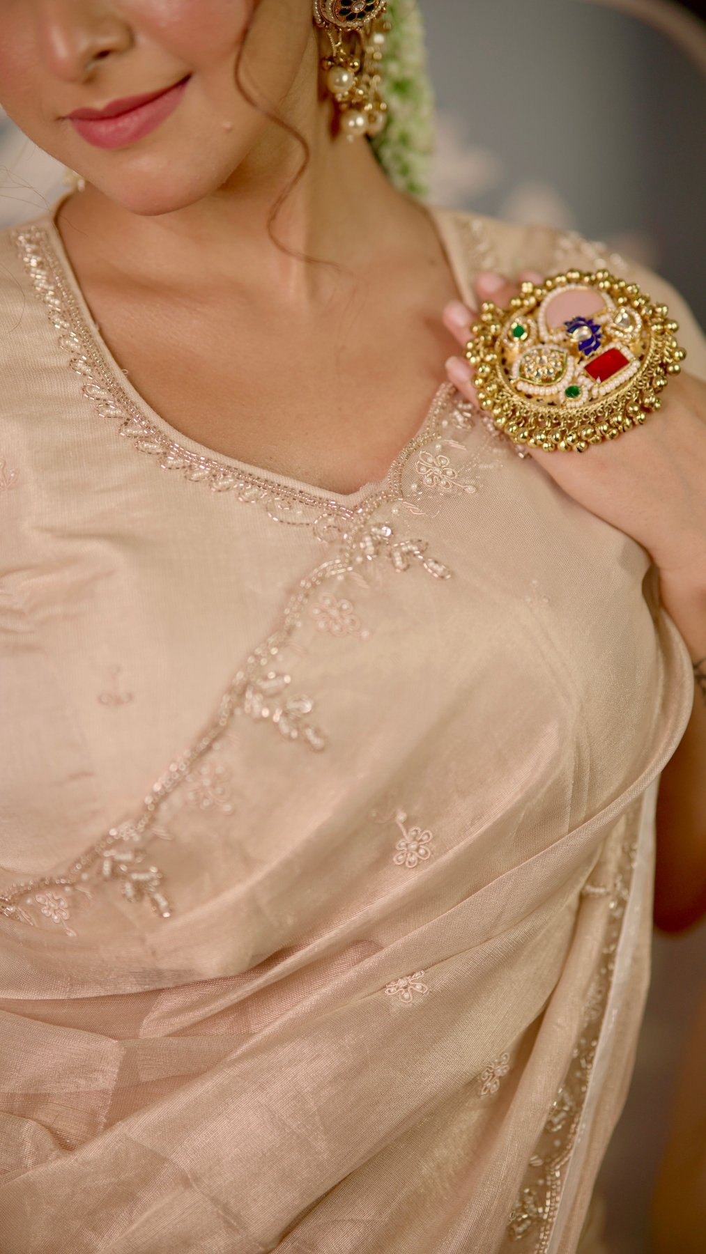 Pearl Handwork Raaz Saree - Eternity by Sakshi
