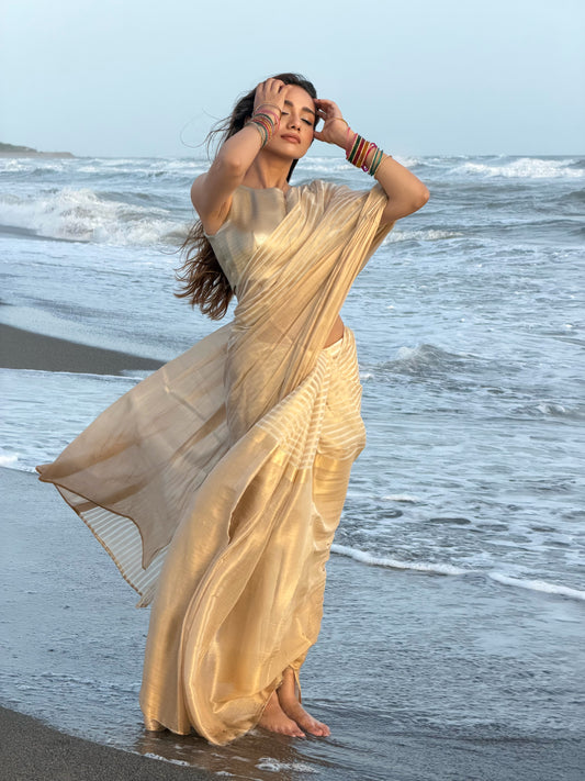 Gold Namasya Onam Saree