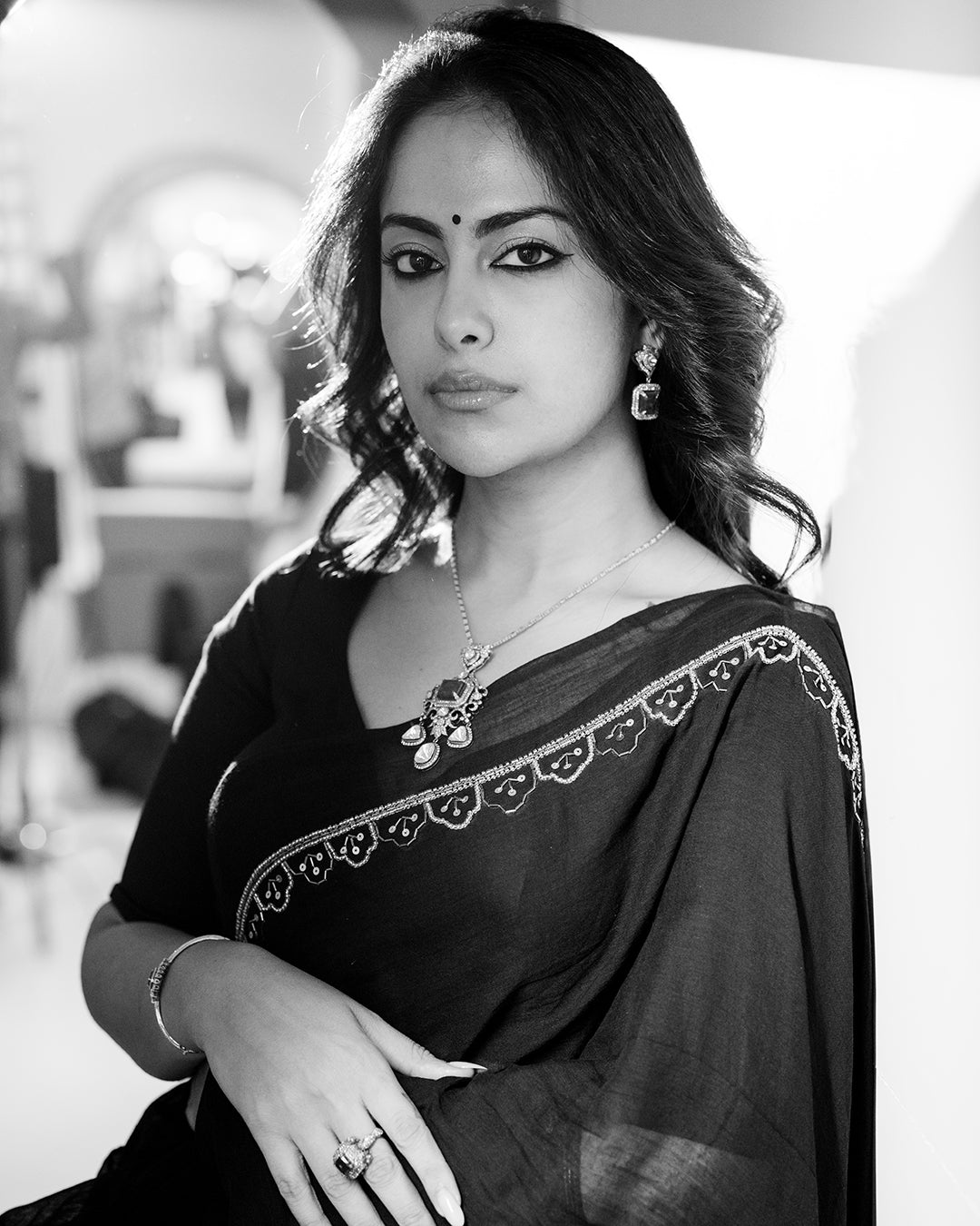 Black Noor Saree