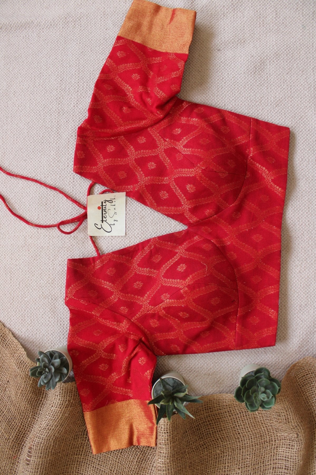 Red Sajni Blouse - Eternity by Sakshi