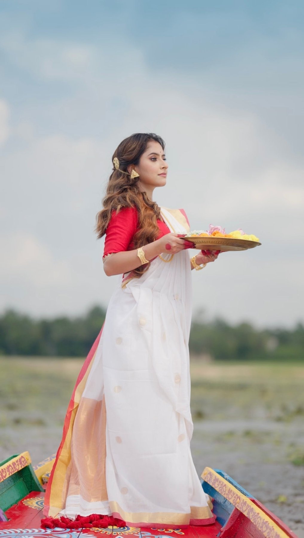 Pujo Polka Saree - Eternity by Sakshi