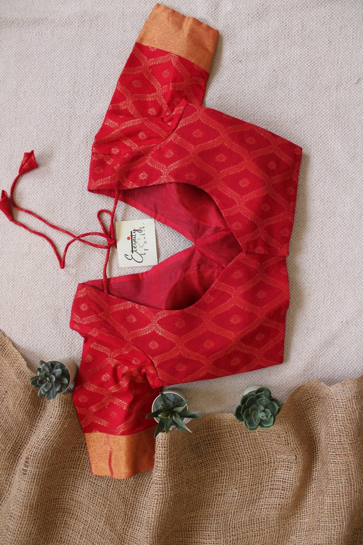Red Sajni Blouse - Eternity by Sakshi