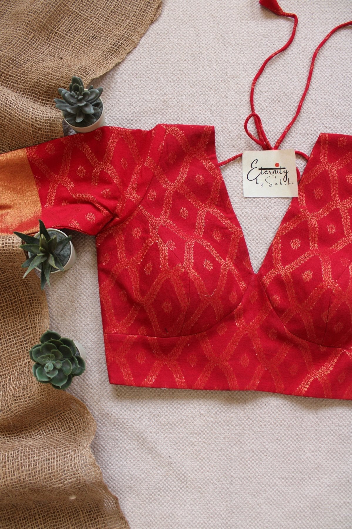 Red Sajni Blouse - Eternity by Sakshi