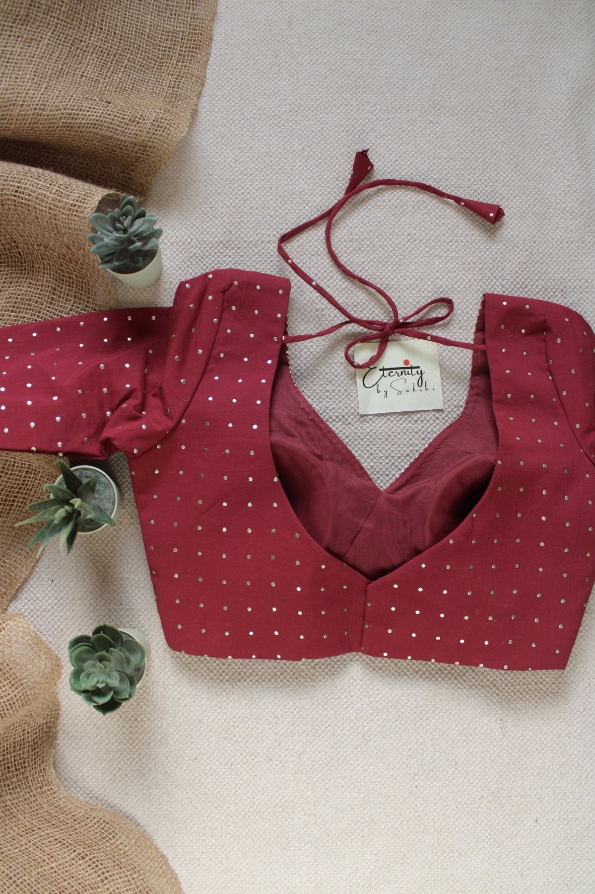 Maroon Gulkaari Blouse - Eternity by Sakshi