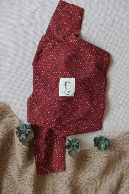 Maroon Vanilla Ajrakh Limited Edition Blouse