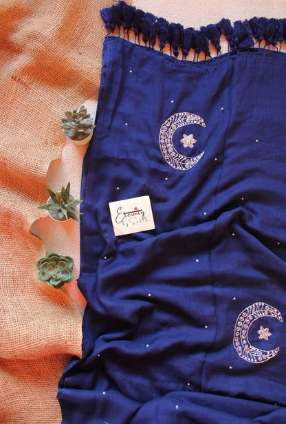 Midnight Chand Tara Handwork Saree - Eternity by Sakshi
