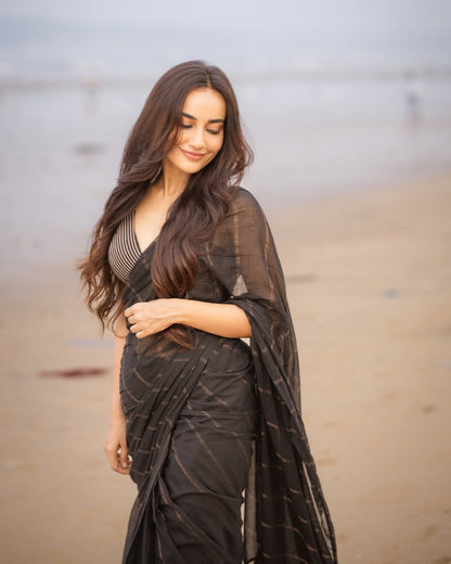 Black Parallel Universe Saree