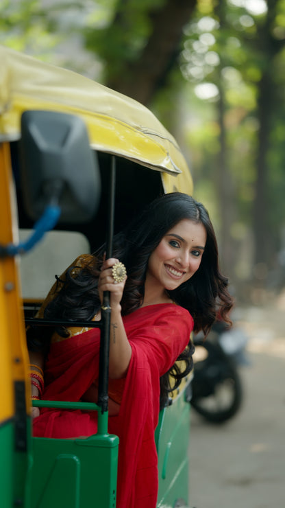 RED TARA SAREE