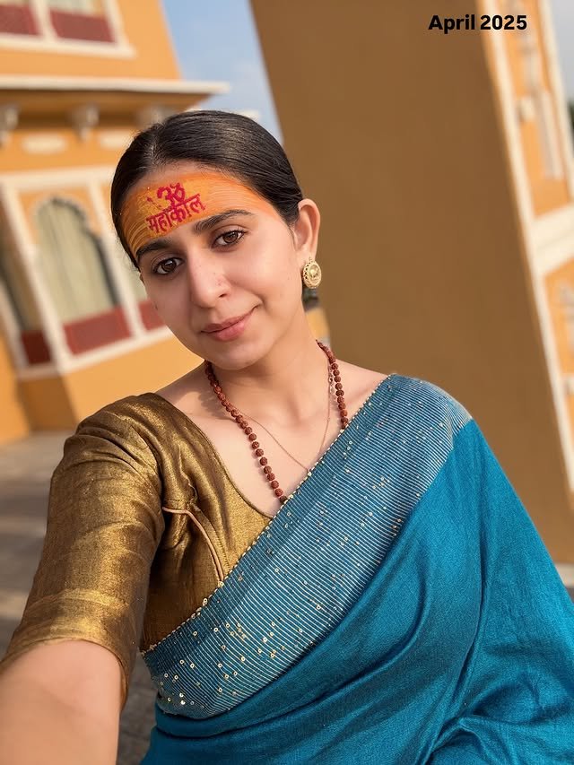 Peacock Blue Shakti saree - Eternity by Sakshi