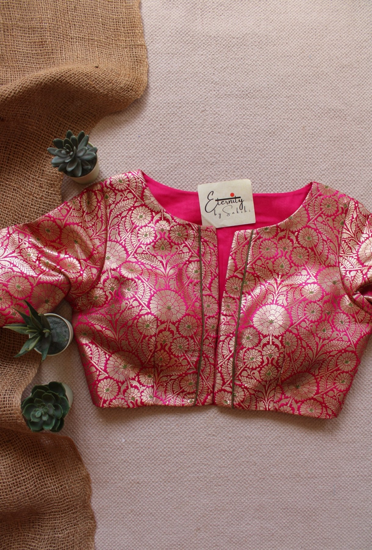 Pink Utsav Brocade Blouse