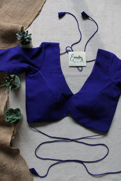 Blue + Black (Shadow) (Combo Blouse) - Eternity by Sakshi