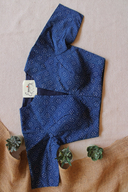 Indigo Vanilla Ajrakh Limited Edition Blouse