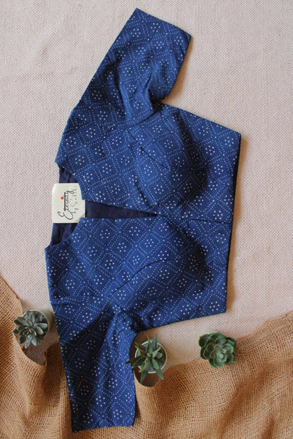 Indigo Vanilla Ajrakh Limited Edition Blouse