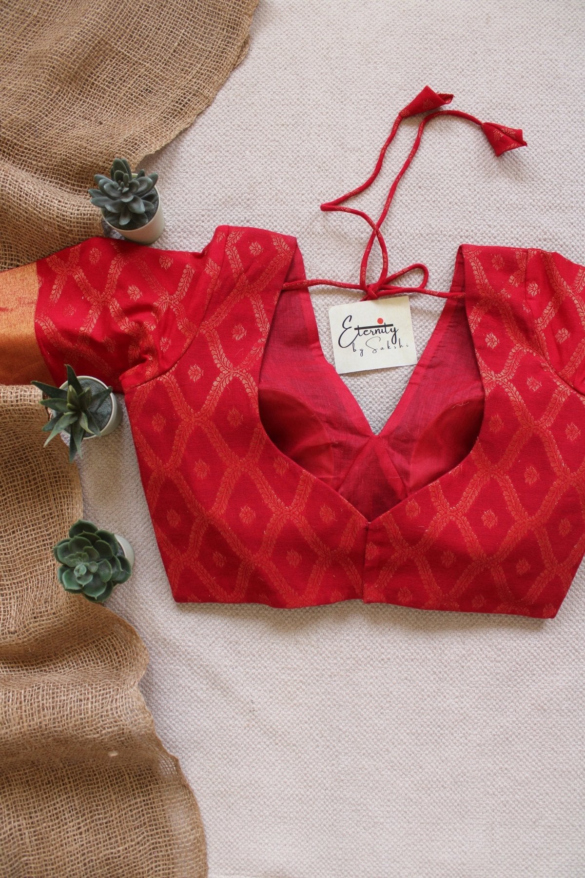 Red Sajni Blouse - Eternity by Sakshi