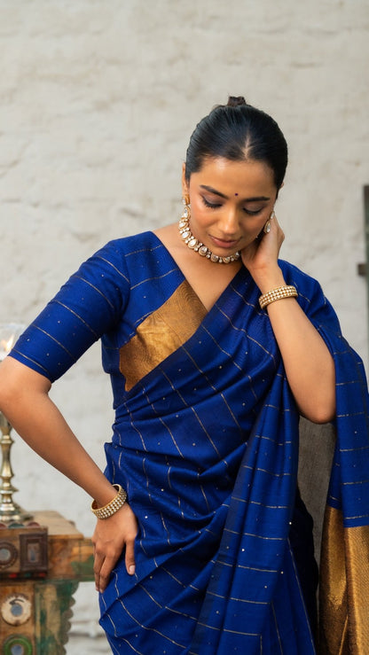 Blue Galaxy Saree - Eternity by Sakshi