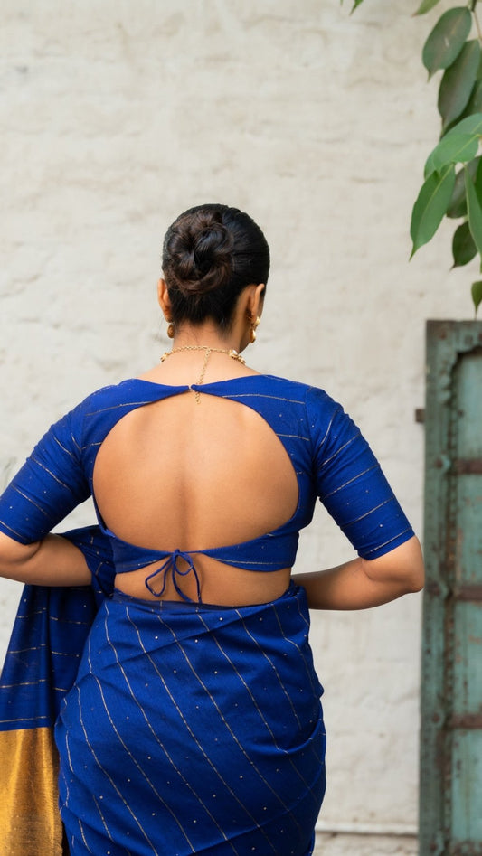 Blue Prasang Blouse - Eternity by Sakshi