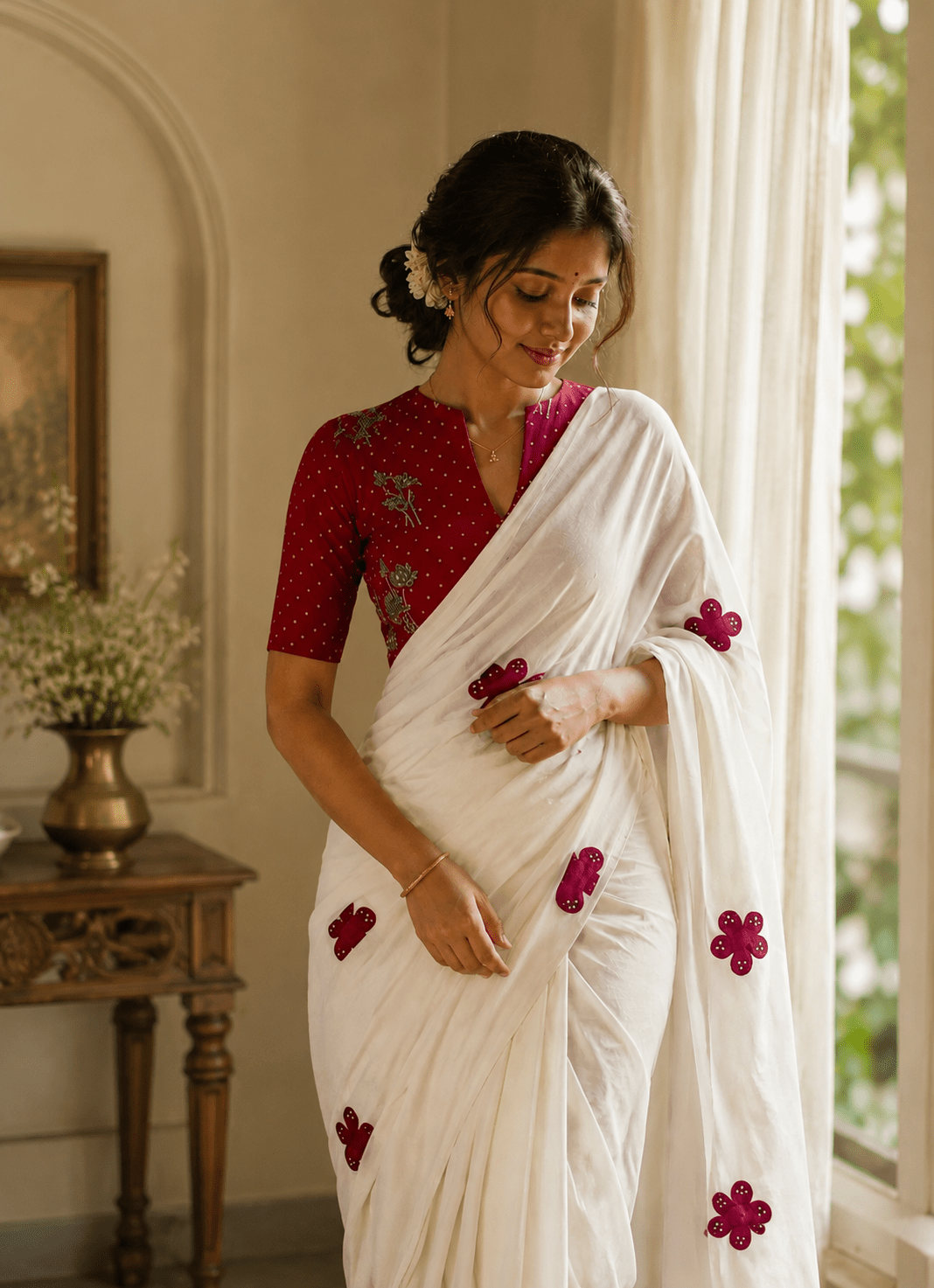 Ruby Bloom Saree - Eternity by Sakshi