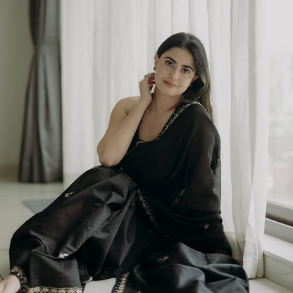 Black Nazrana Saree - Eternity by Sakshi