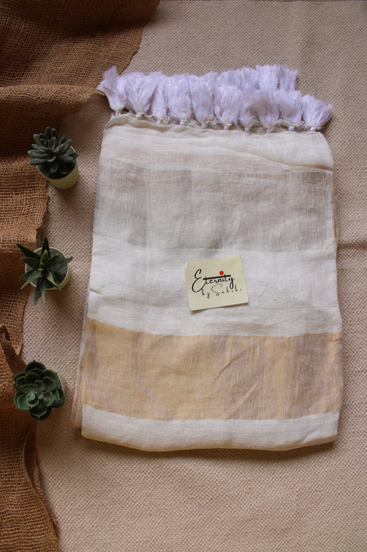 White Nayana Saree - Eternity by Sakshi