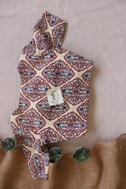 Ajrakh - Vanilla Story Blouse - Eternity by Sakshi