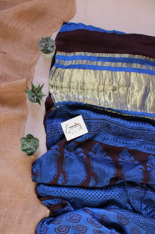Blue Bagh Modal Saree - Eternity by Sakshi