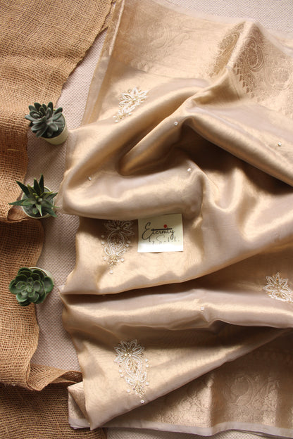 Tissue Golden Work Saree