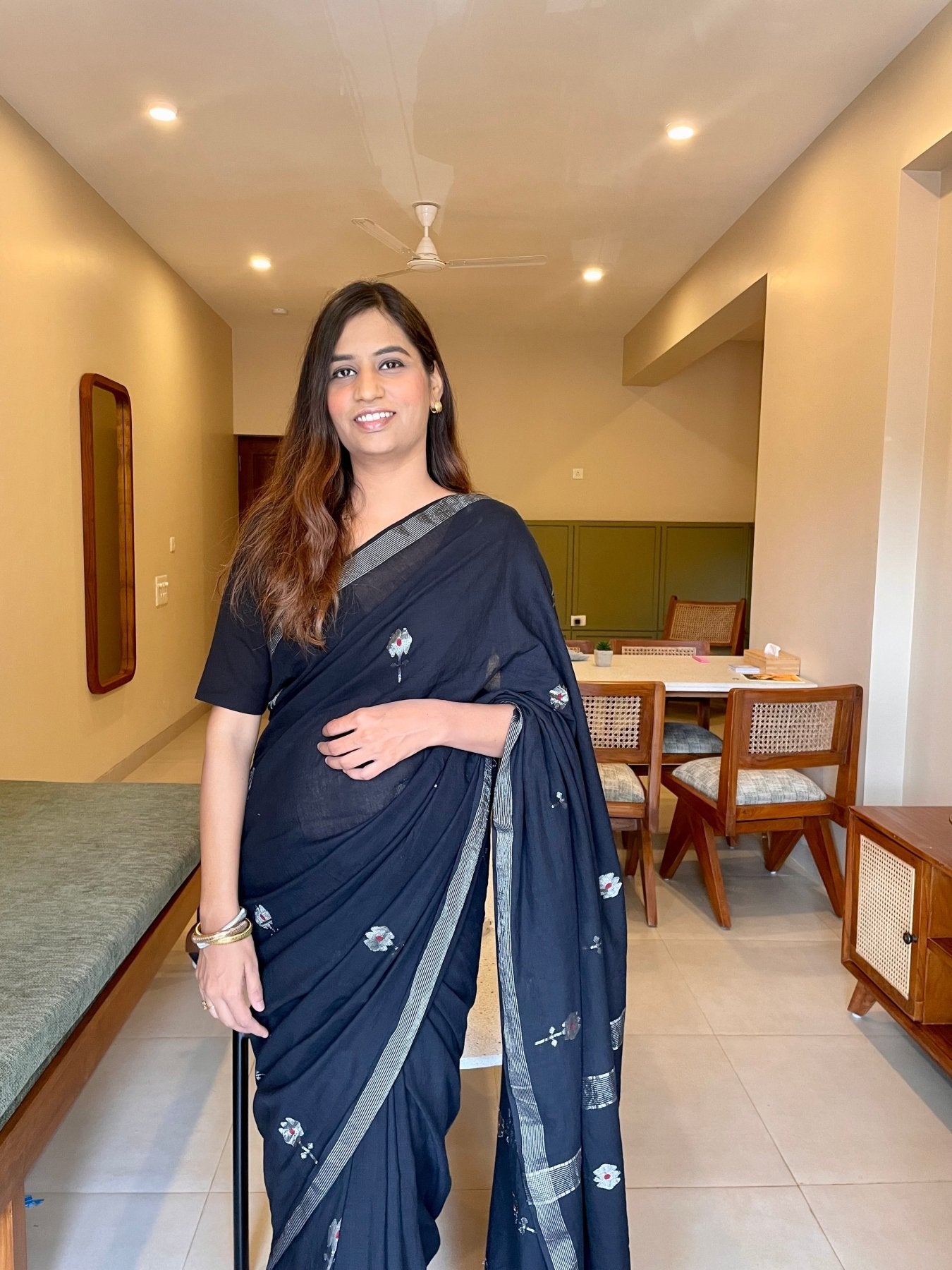 Black Naveli Saree - Eternity by Sakshi