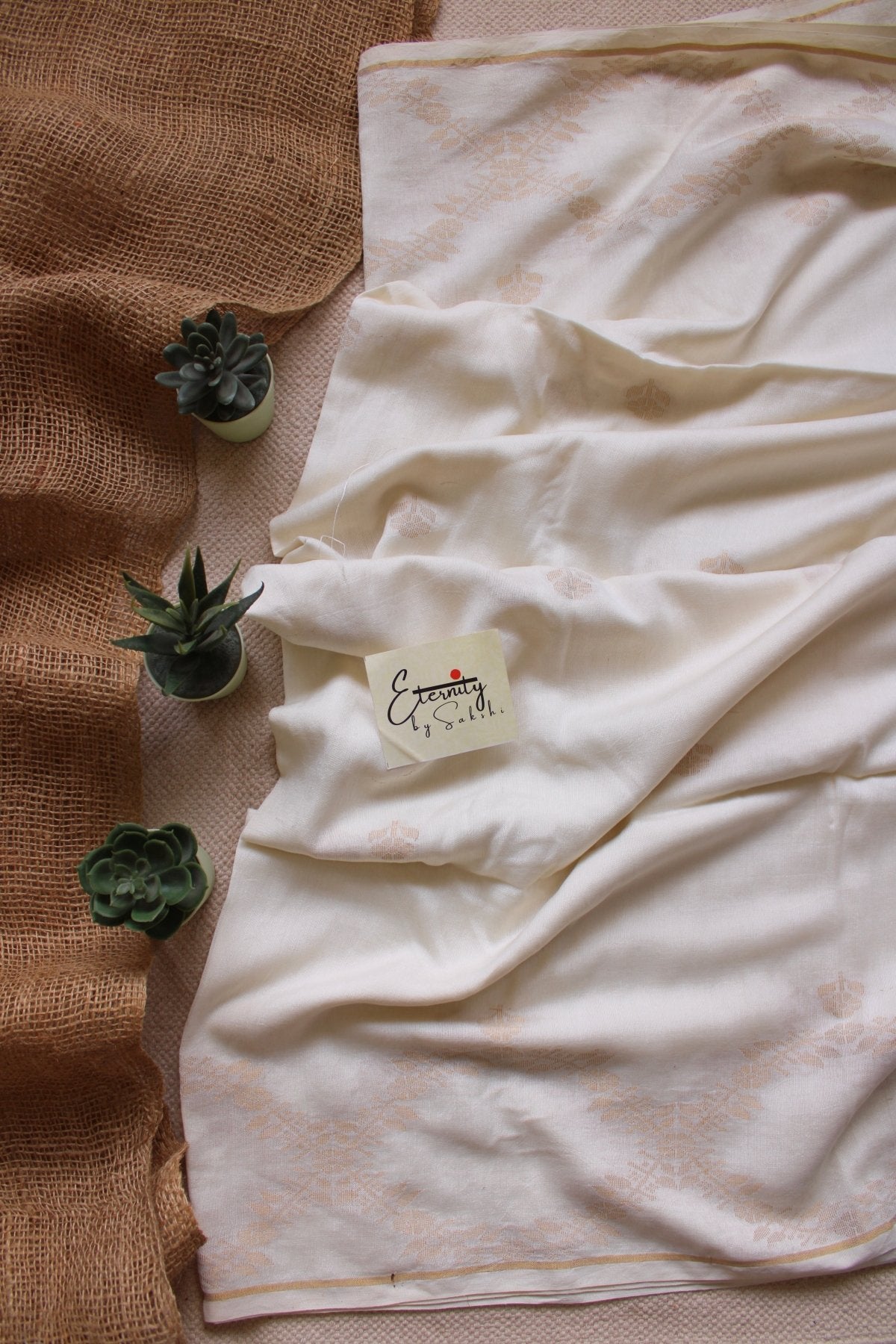 White Parv Saree - Eternity by Sakshi